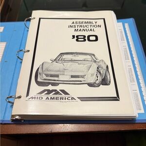 Mid America Assembly Instruction Manual '80 corvette